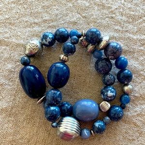 Chico’s Blue beaded bracelet-set